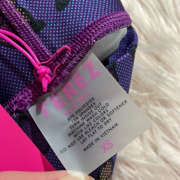 NWT Terez Halftone Butterfly Purple Hi-Shine Leggings - Picture 4 of 9